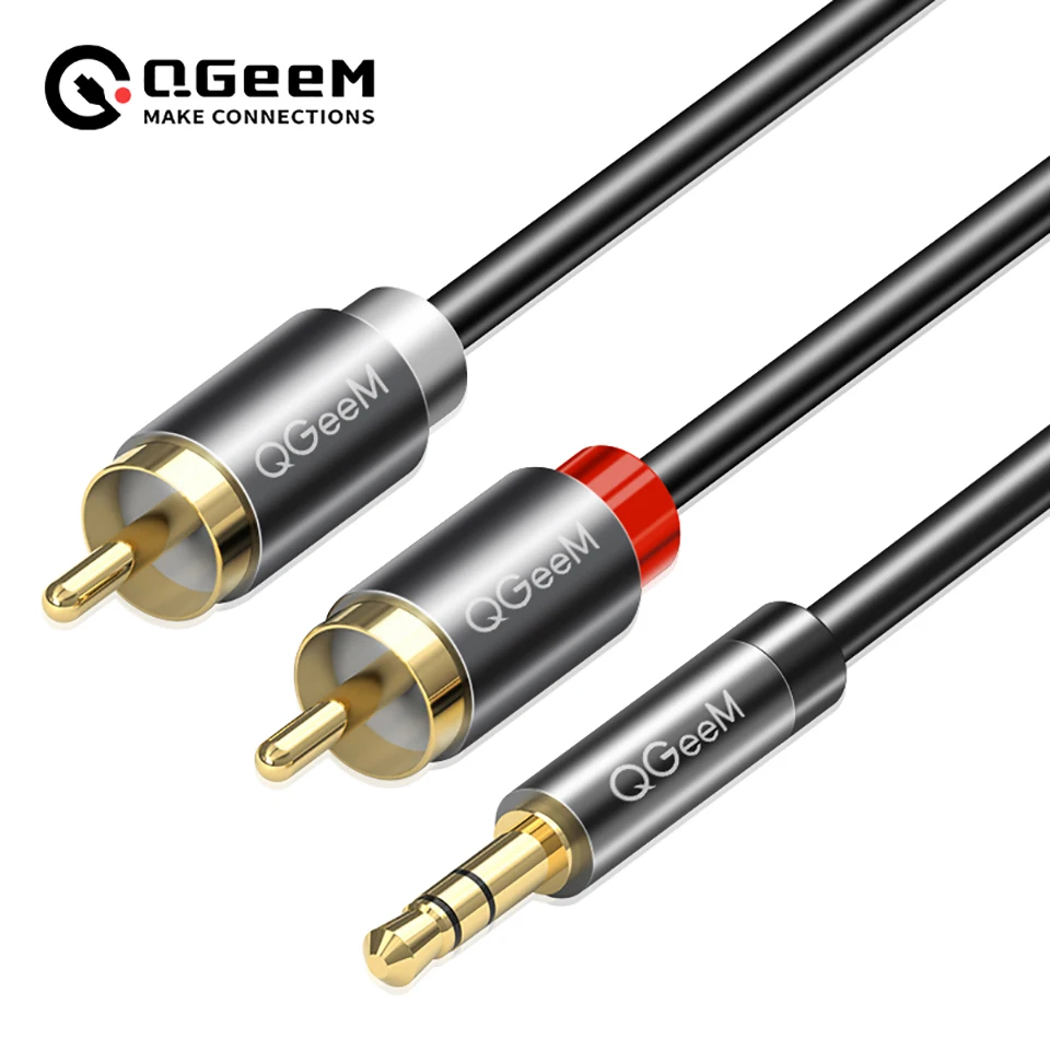 Home Cinema Hall - QGeeM RCA Kablosu 2RCA - 3.5mm