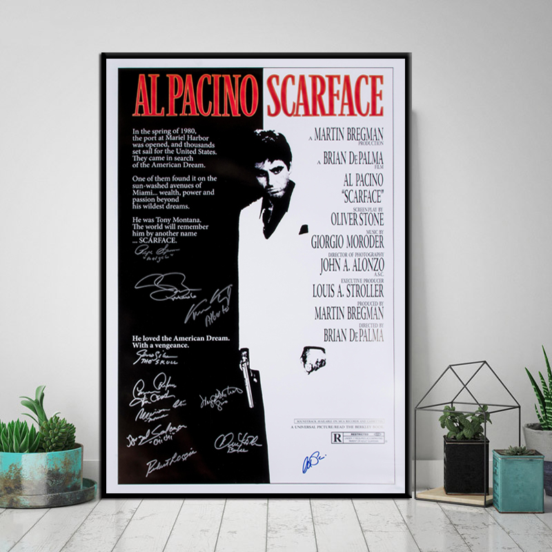 Home Cinema Decor - Signature Movie Scarface Resim Posteri Baskı