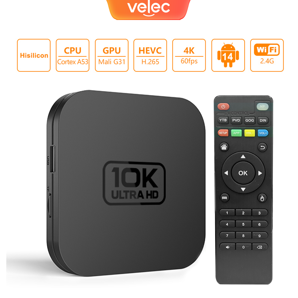 Home Cinema Media Player - Velec Akıllı TV Kutusu Android 14
