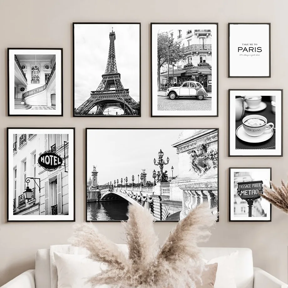 Home Cinema Decor - Duvar Sanatı Kanvas Tablo Siyah Beyaz