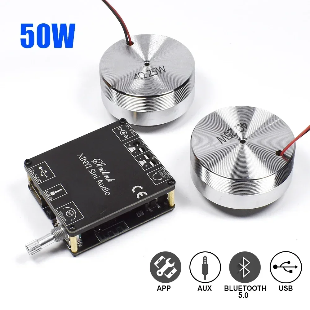 Home Cinema Wireless - 2*25W Taşınabilir Stereo Titreşim Hoparlör Ses