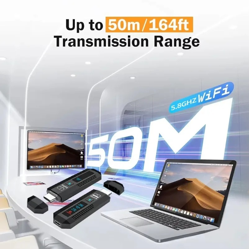 50M 5.8G 1080P HDMI uyumlu kab - Home Cinema Wireless incelemesi ve fiyatı