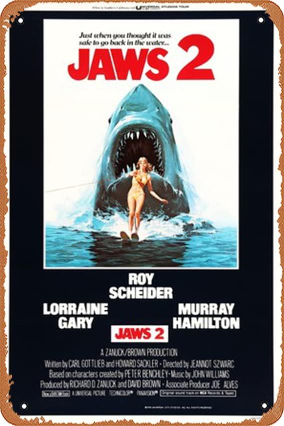 Jaws 2 Teneke Tabela Metal Tab - Home Cinema Decor incelemesi ve fiyatı