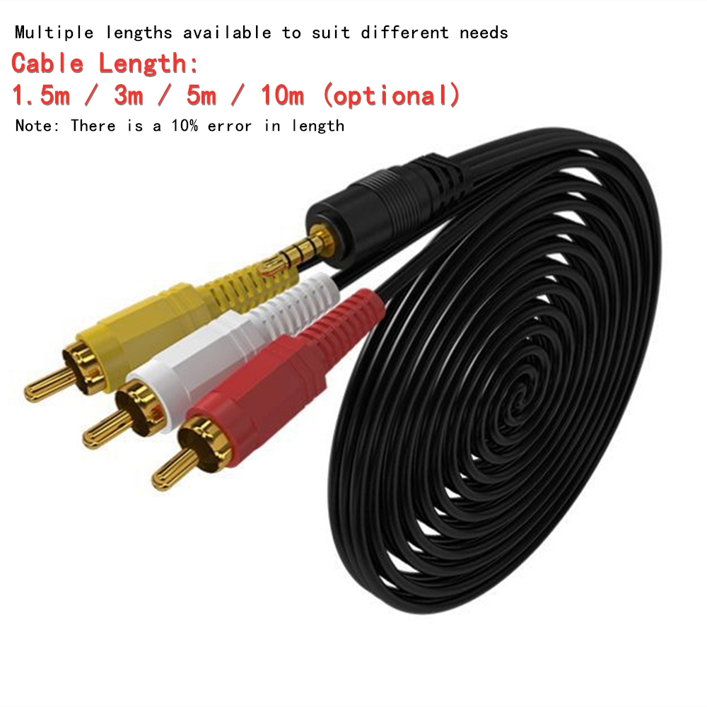 3.5mm 3 RCA Ses Video Kablosu  - Home Cinema Hall incelemesi ve fiyatı